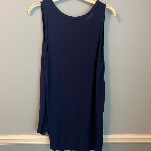 K Ld-Signature Navy Sleeveless Top Shirt Blouse Size Medium - Picture 6 of 12
